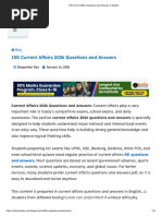 2026 Current Affairs Questions Answers PDF | PDF