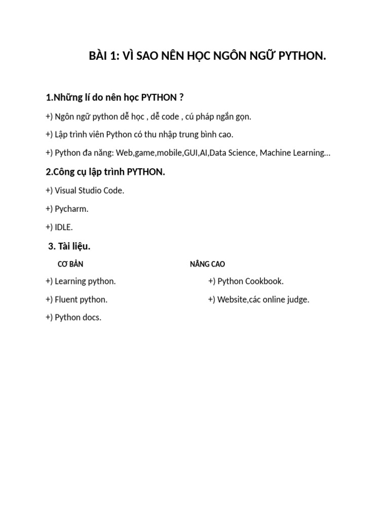 BÀI 1 | PDF