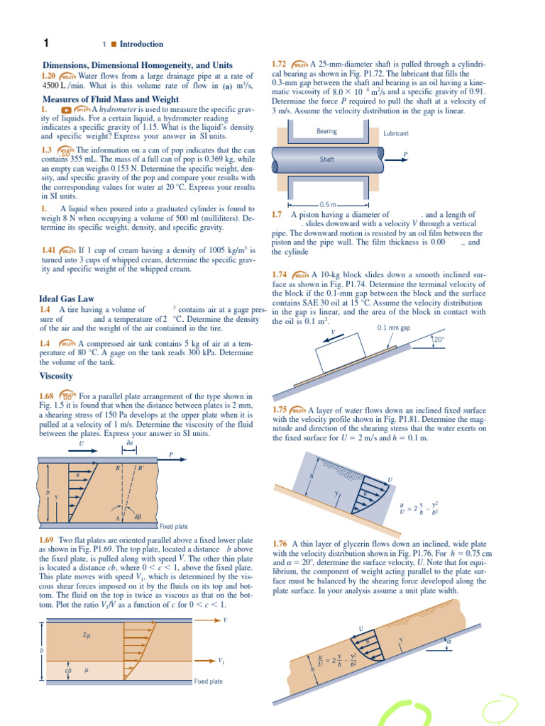 Fluid Mechanics Sheet | PDF | Pressure Measurement | Pressure