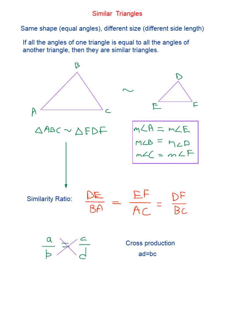 Similar Triangles | PDF | Triangle | Euclidean Plane Geometry