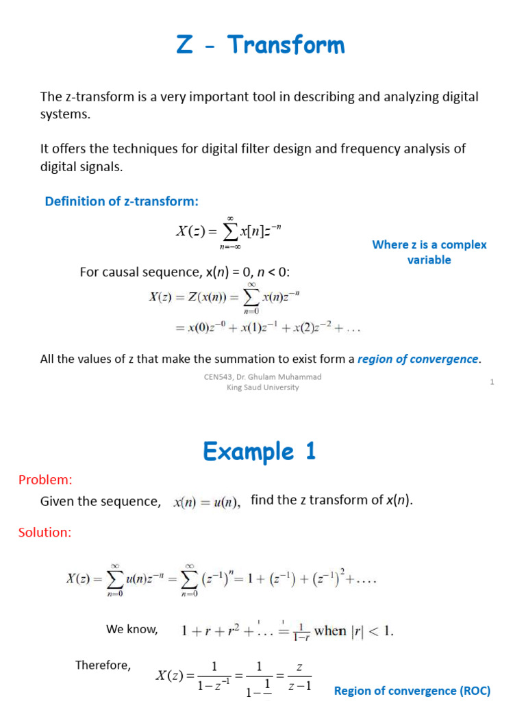 Z Transform | PDF