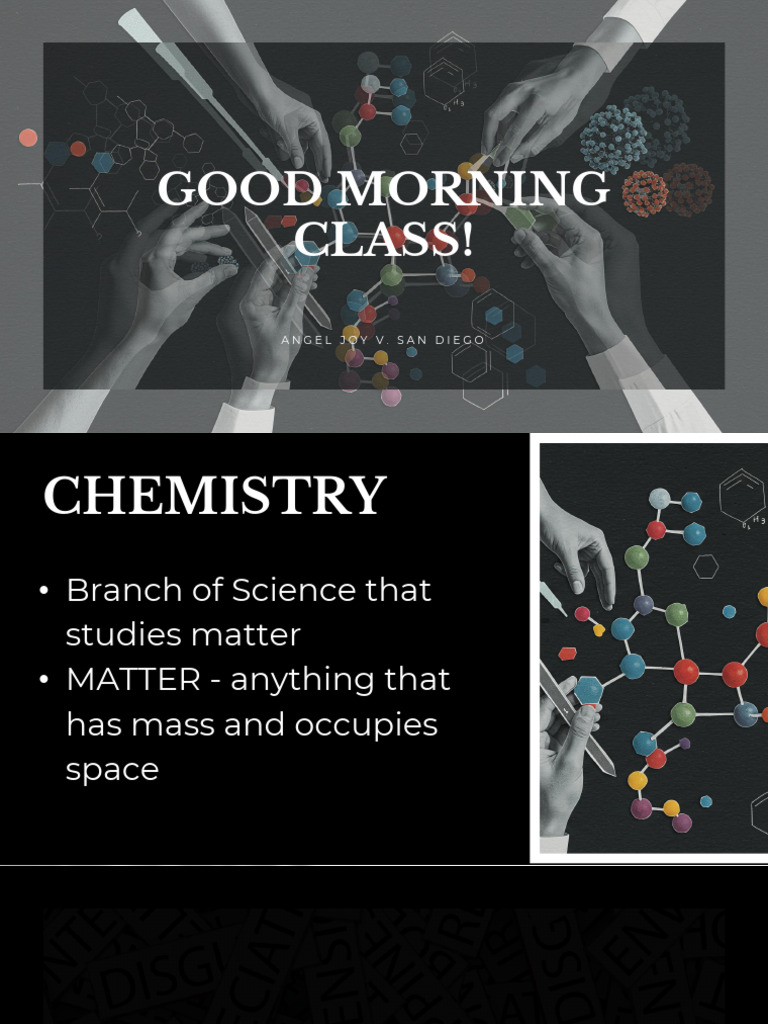 Good Morning Class!: Angel Joy V. San Diego | PDF | Gases | Collision