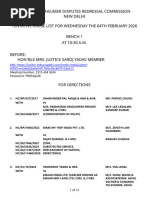 NCDRC Cause List for September 24, 2025 | PDF