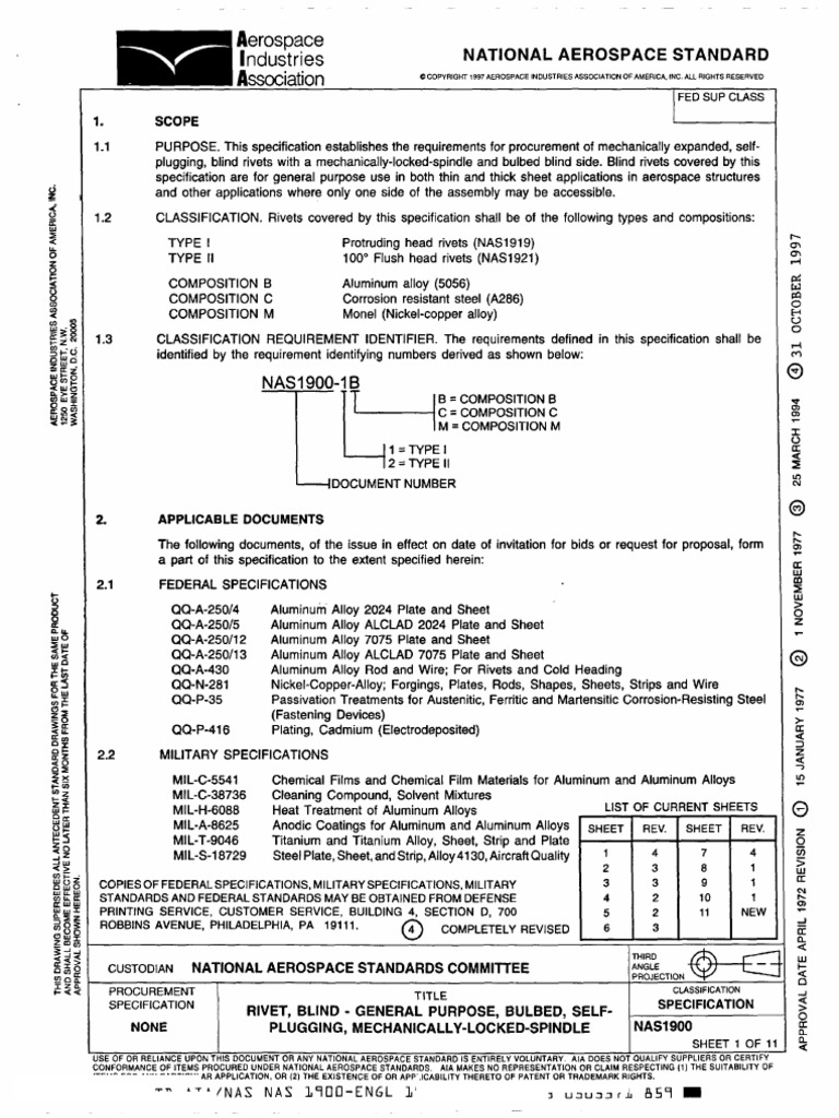 Nas 1900 | PDF | Rivet | License
