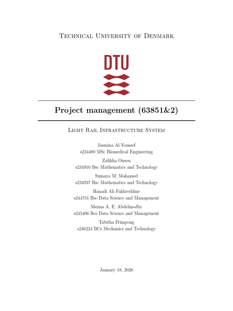 Group12 - Light Rail Infrastructure System | PDF | Project Management ...
