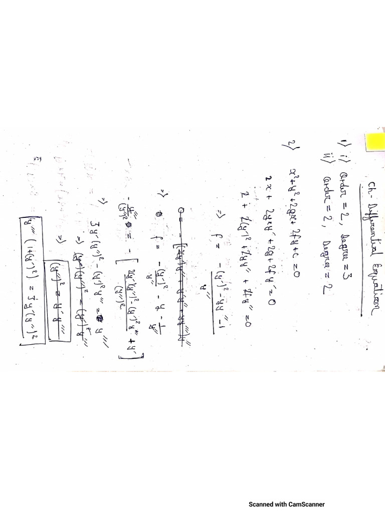 Formation &variable Separable Ex-1 Solution | PDF