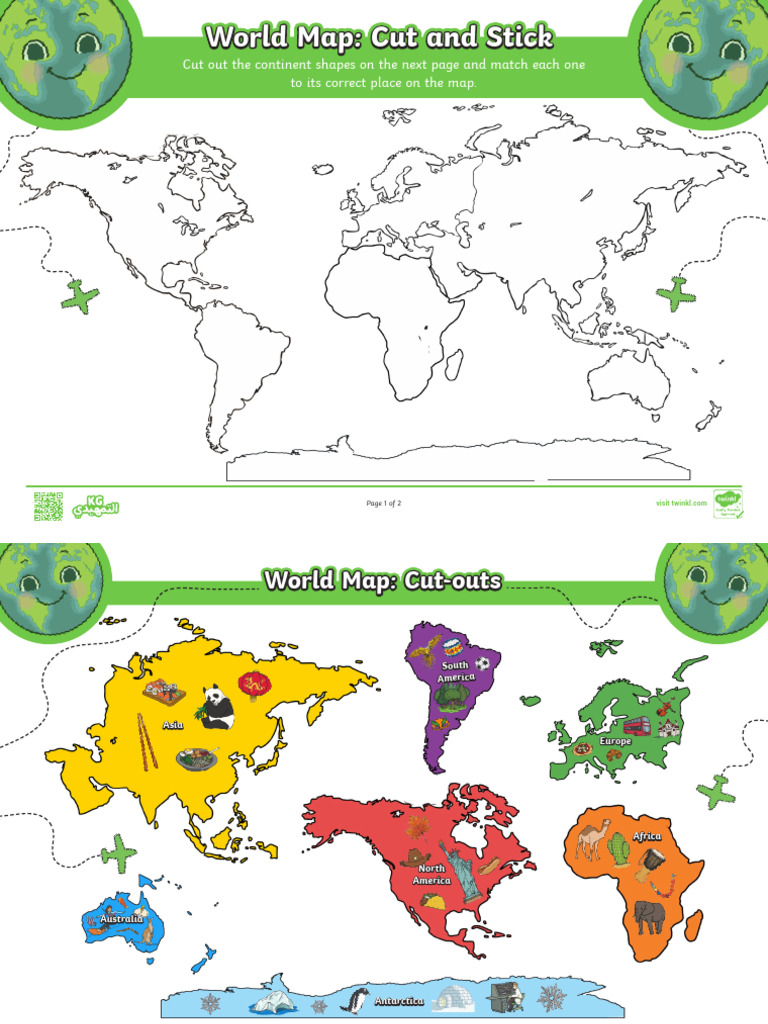 World Map Cut Paste | PDF