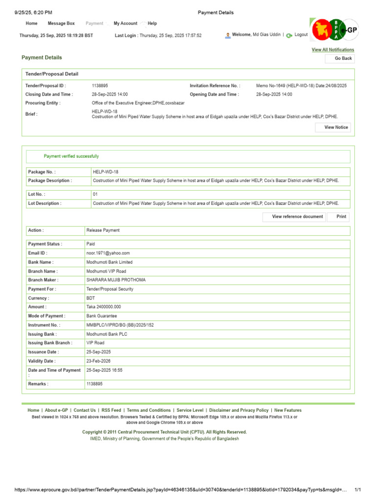 Payment Details1138895 | PDF