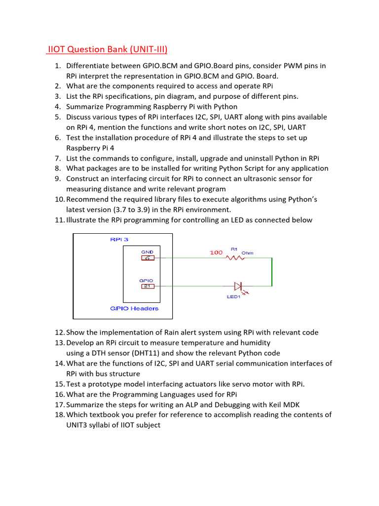Iiotquestionbankunit III | PDF