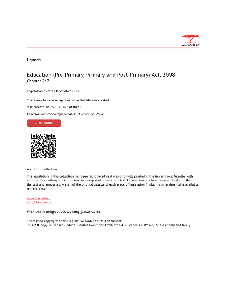 Primary & Post Primary Education Act | PDF | License | Teachers