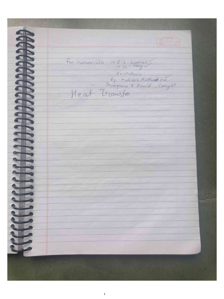 Aman HT Notes 1 | PDF