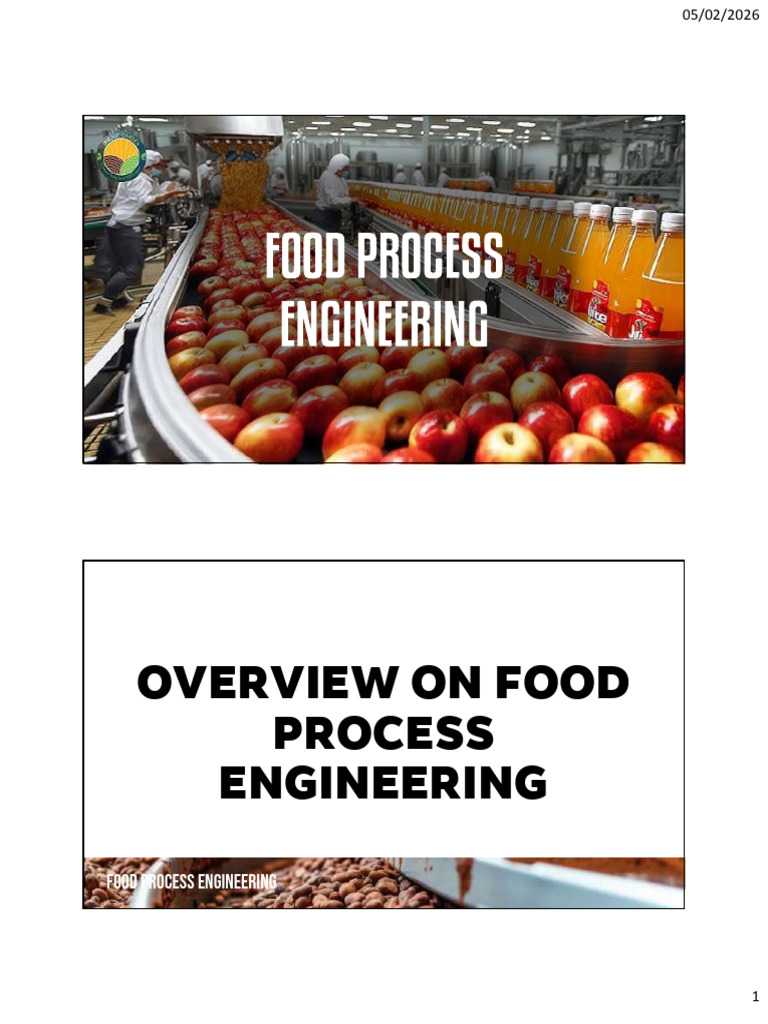 1 - ABE 143 Overview of Food Process Engg | PDF