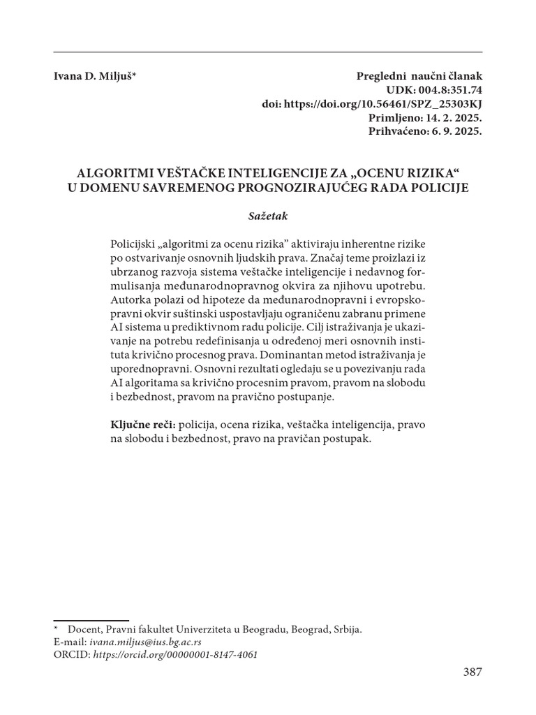 Algoritmi Za Procenu Rizika | PDF