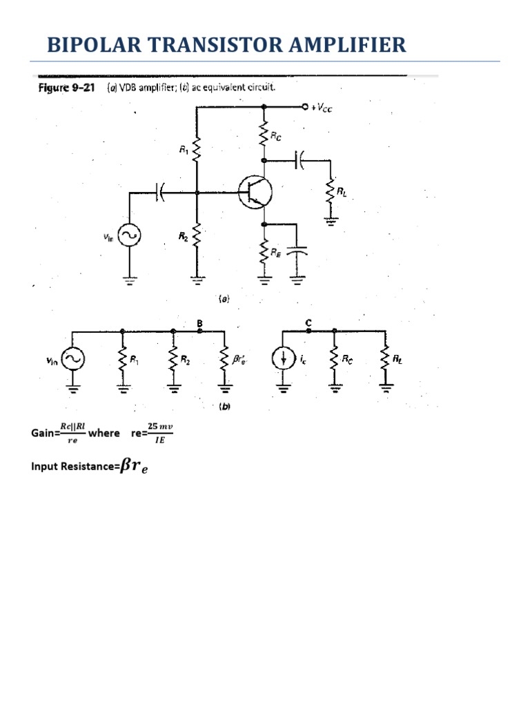Bipolar Transistor Amplifier Guide | PDF | Technology & Engineering