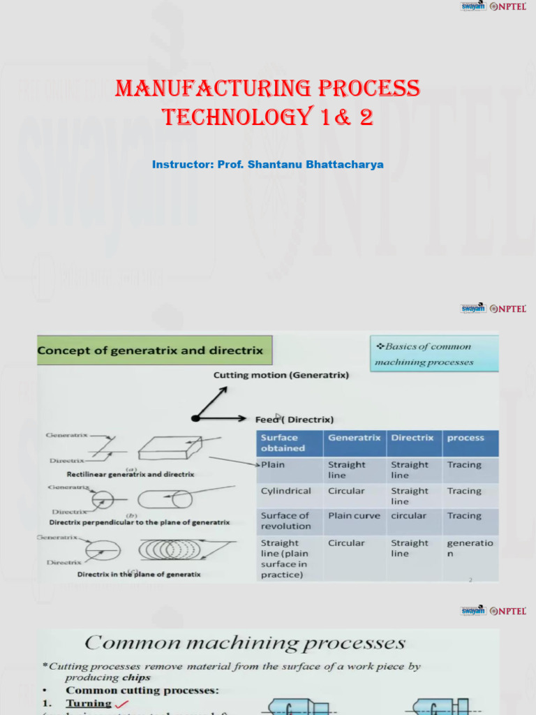 Manufacturing Process Technology week 5 | PDF