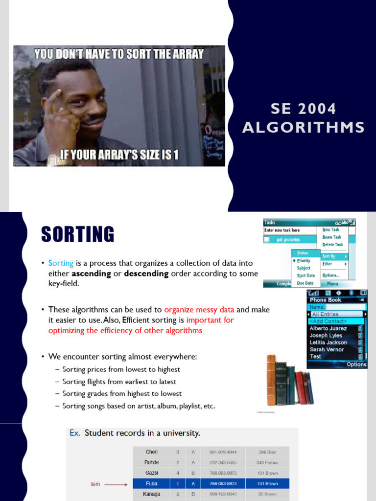 Lecture 4 - Sorting Algorithms | PDF | Computing | Computer Programming