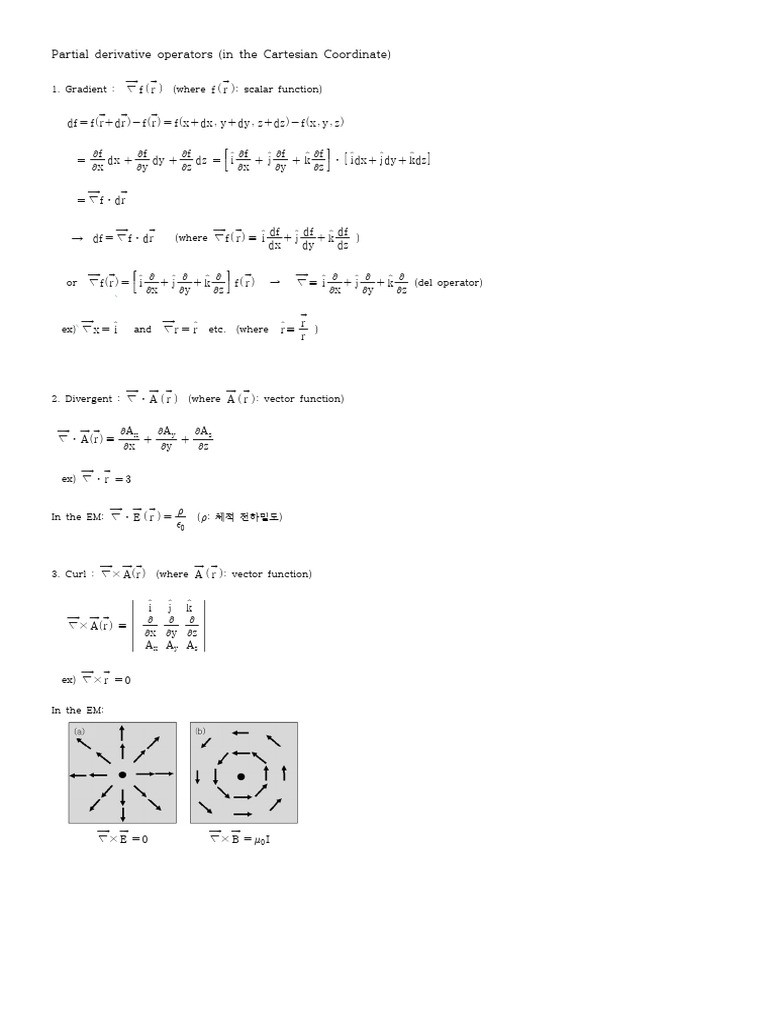 [강의자료2]Vector Operator | PDF | Functions And Mappings | Mathematics