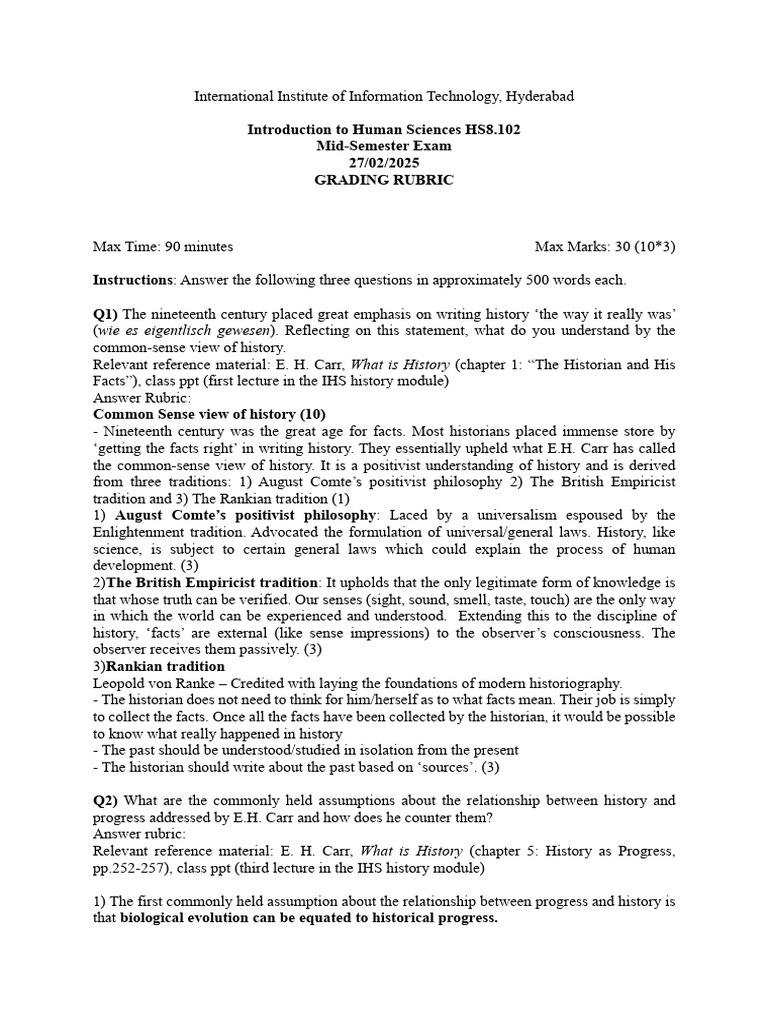 Ihs Midsem Answer Key | PDF | Marxism | Positivism