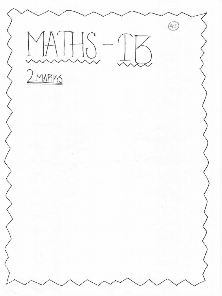 Maths Ib Imp 2 Marks | PDF