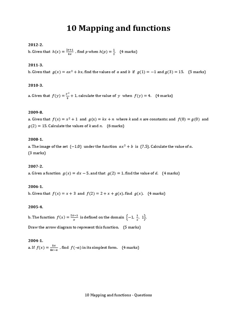 Mapping and Functions | PDF