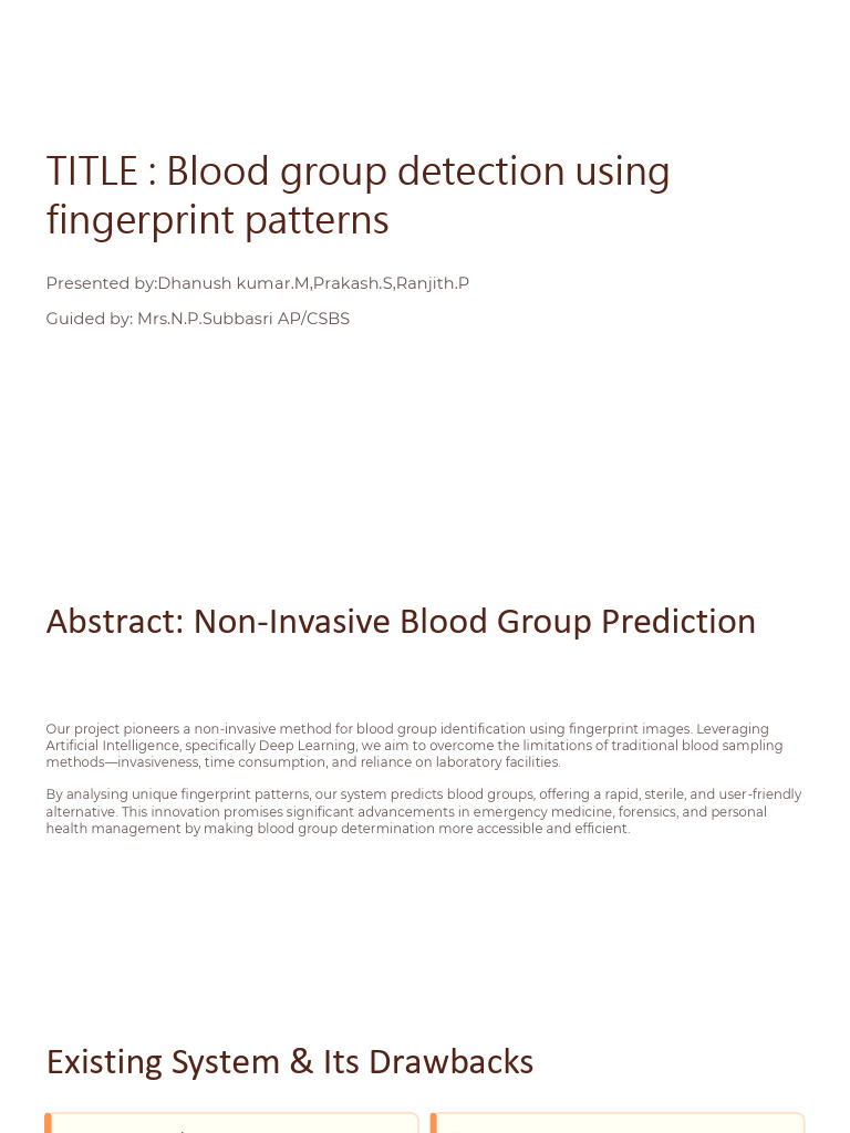 Blood Group Detection Using Fingerprint Patterns | PDF | Deep Learning ...