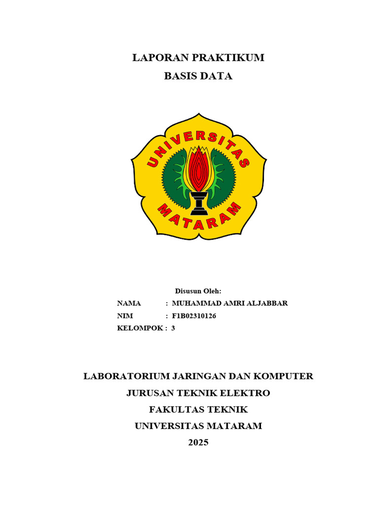 LAPORAN PRAKTIKUM BASIS DATA K3 fiks_Amri-merged | PDF
