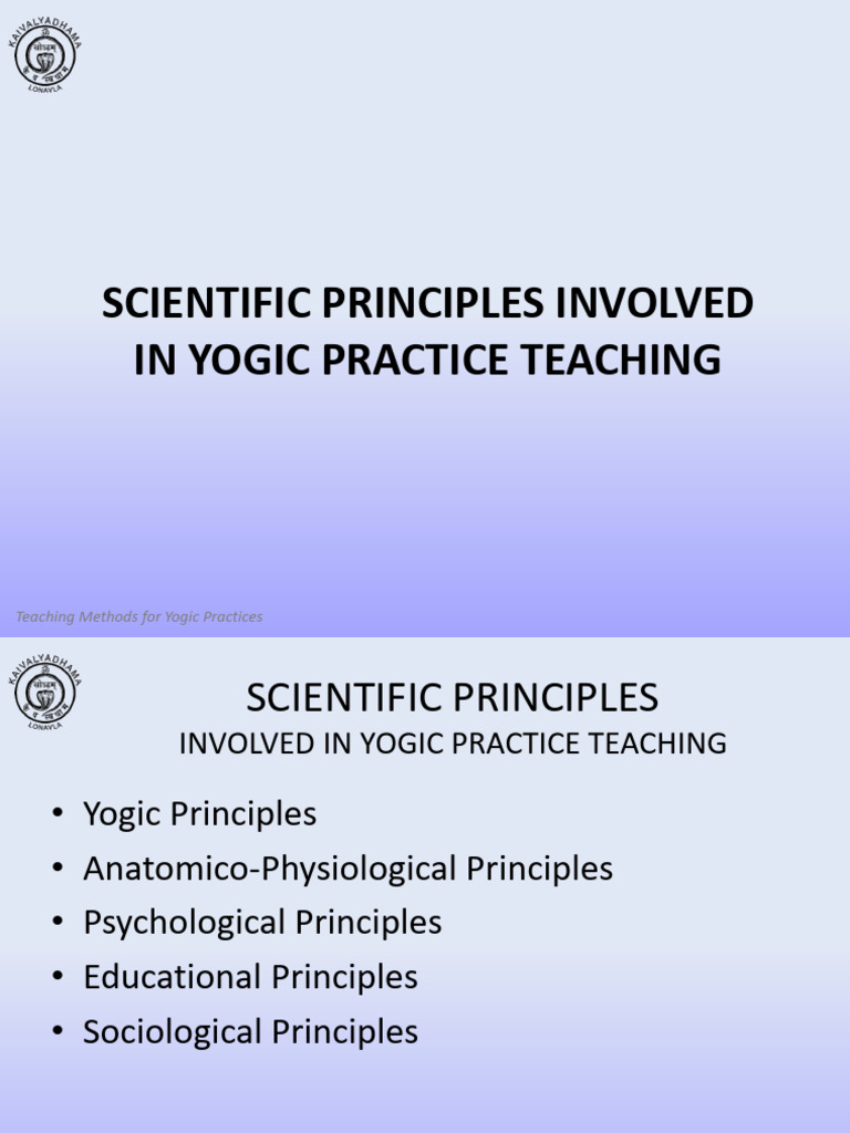 NewTeaching Methods - Scientific & Yogic Principles | PDF | Yoga ...