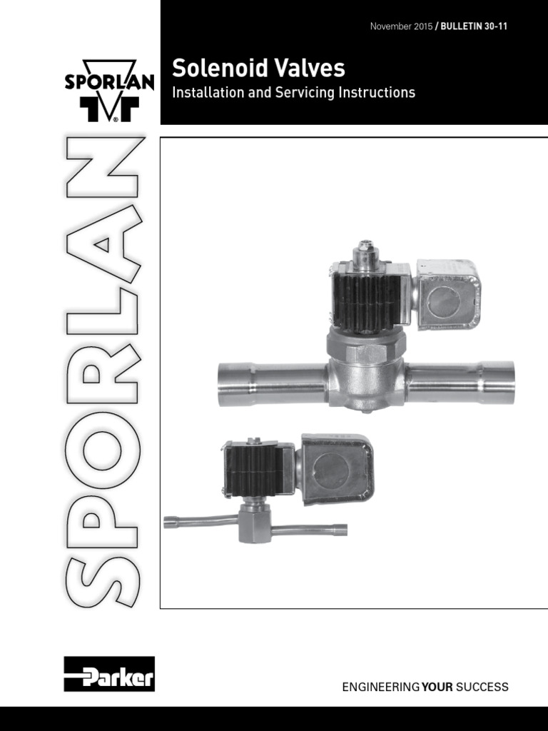 323355 Bulletin 30 11 Sporlan Solenoid Valve Installation and Servicing ...
