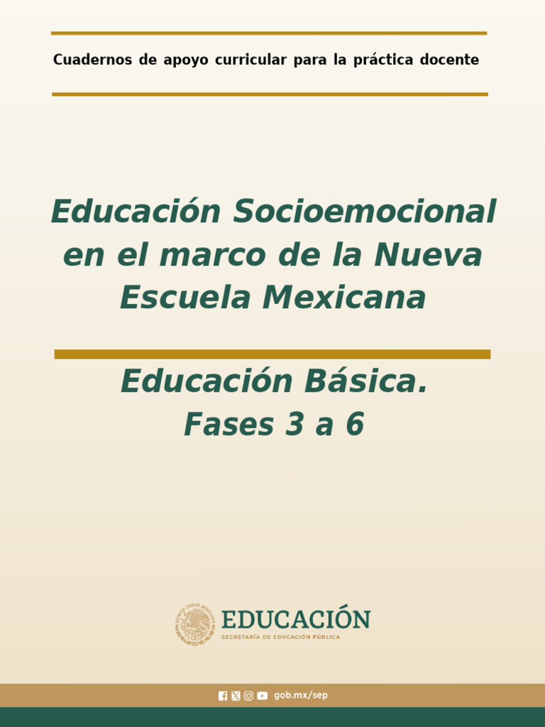 Educacion Socioemocional en El Marco de La NEM | PDF | Las emociones ...