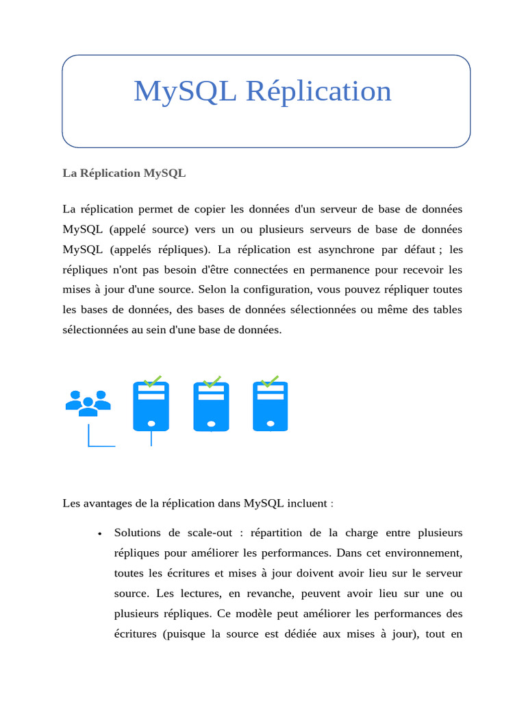 La Réplication MySQL | PDF | MySQL | Bases de données