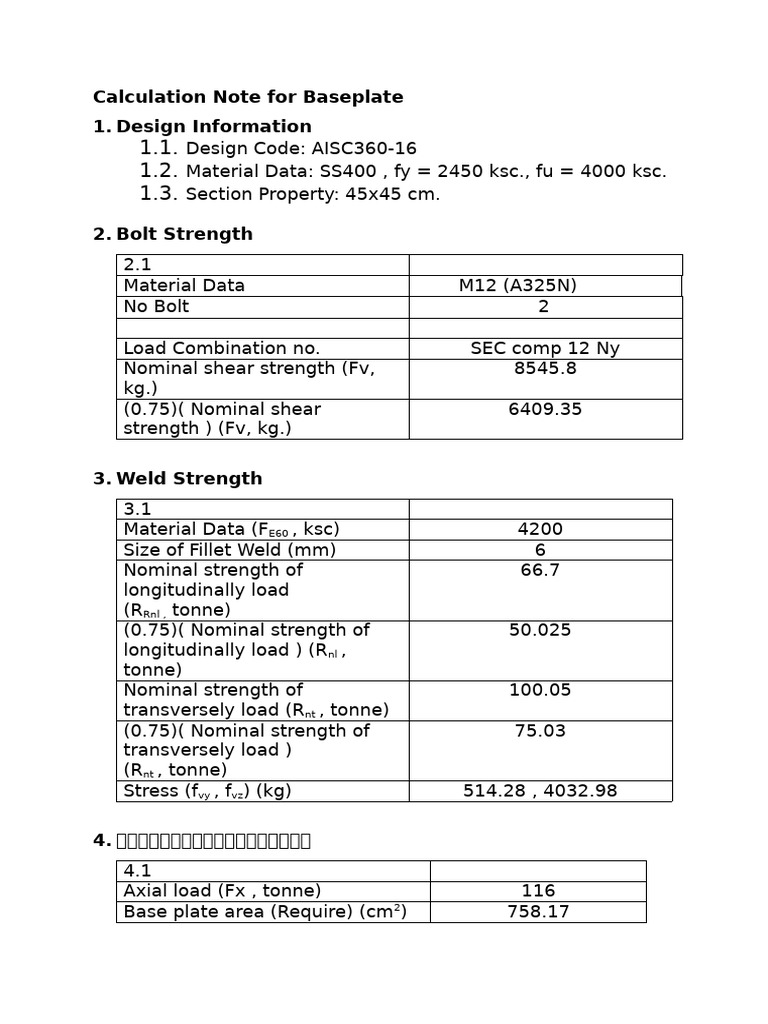 Calculation Note For Beam XXX | PDF
