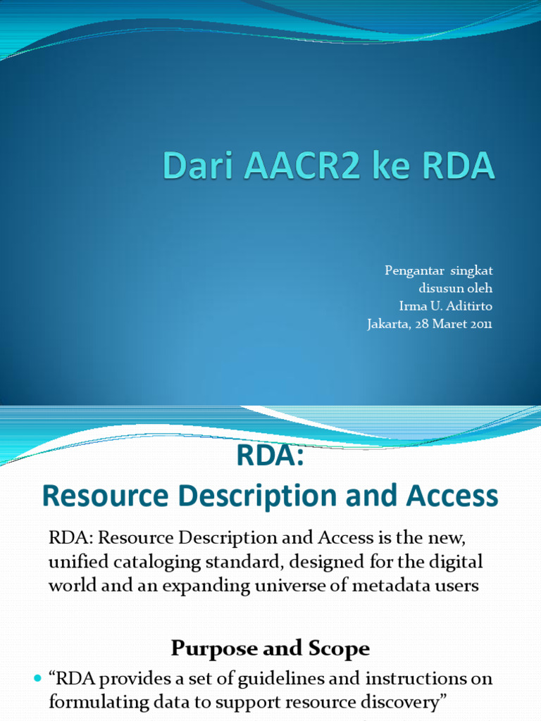 Dari Aacr Ke Rda | PDF