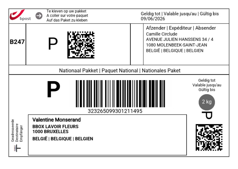 bpost-label - 2026-03-09T222630490 | PDF