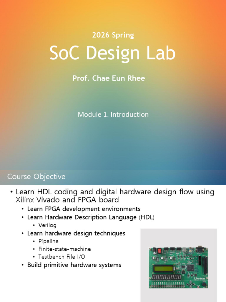 26-1 SoC Lab Module1 Introduction | PDF | Field Programmable Gate Array ...