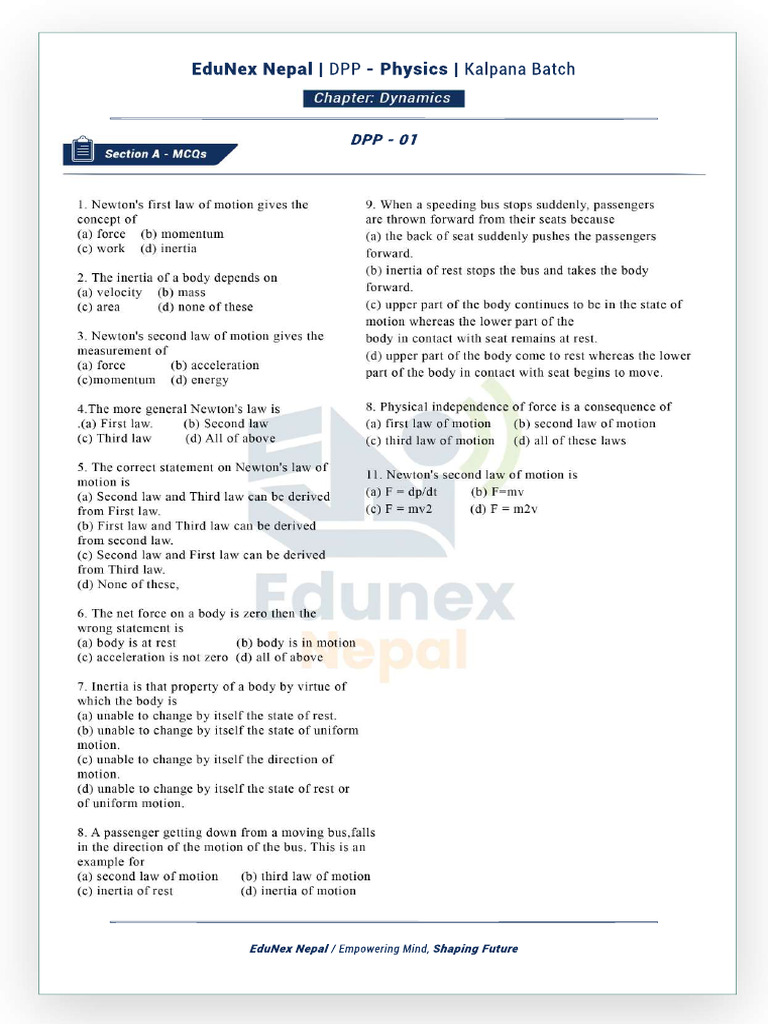 Dynamics DPP 01 - Compressed | PDF