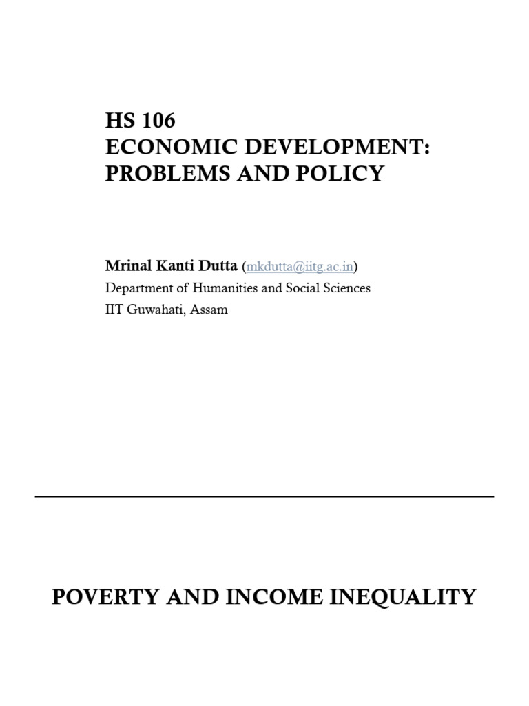 Ch04 Poverty Inequality | PDF | Gini Coefficient | Income Distribution
