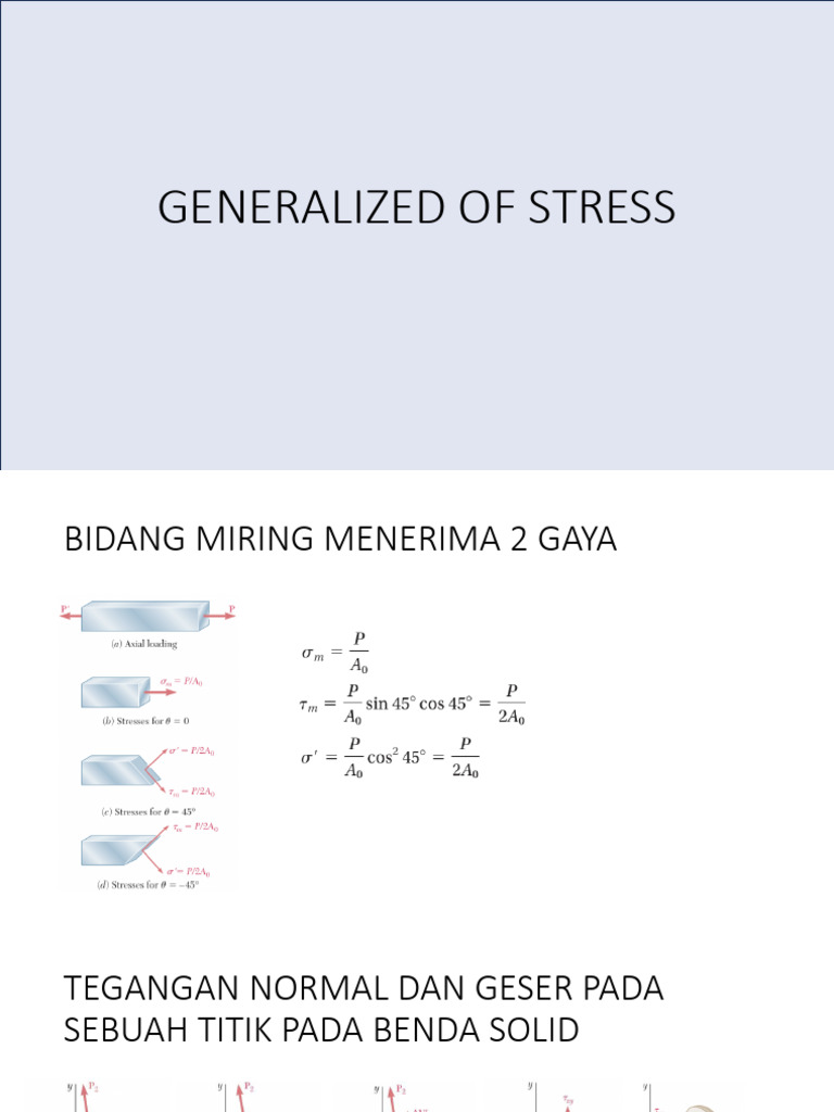 2 Generalized of Stress | PDF | Continuum Mechanics | Engineering