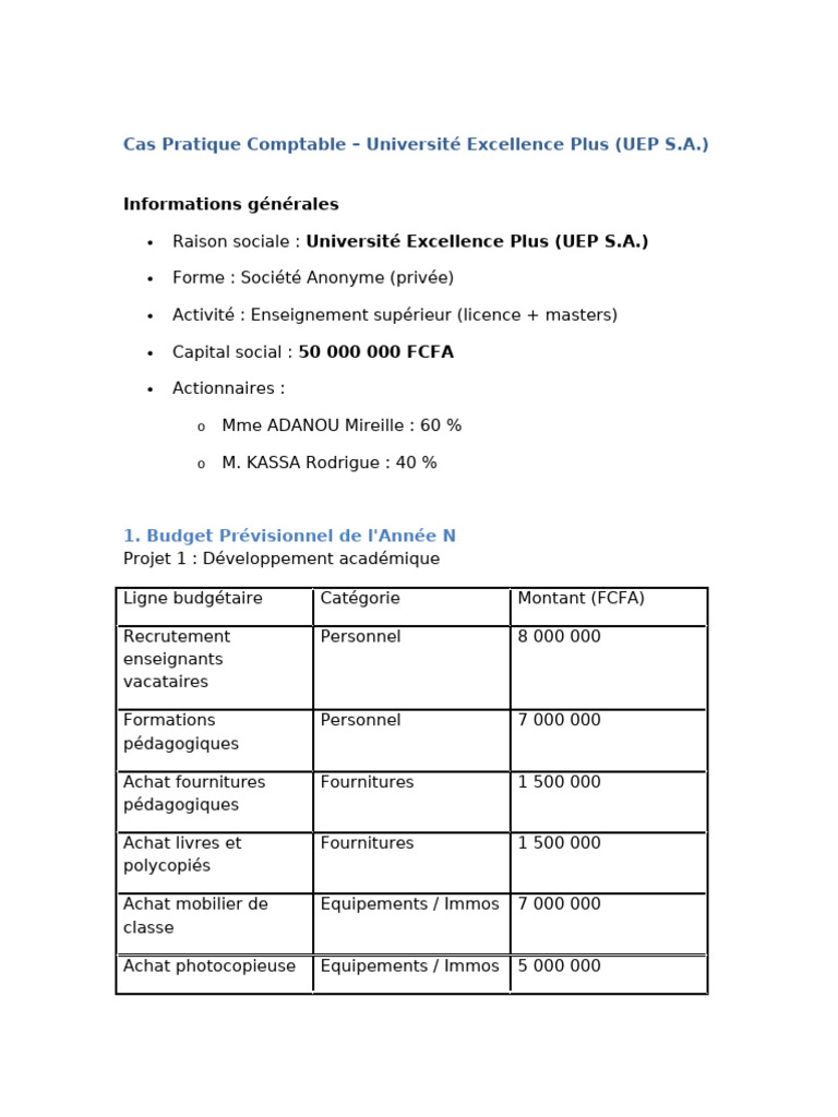 Cas Practique UEP | PDF | Banques | Chèque
