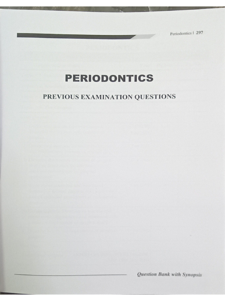 Perio Questions | PDF