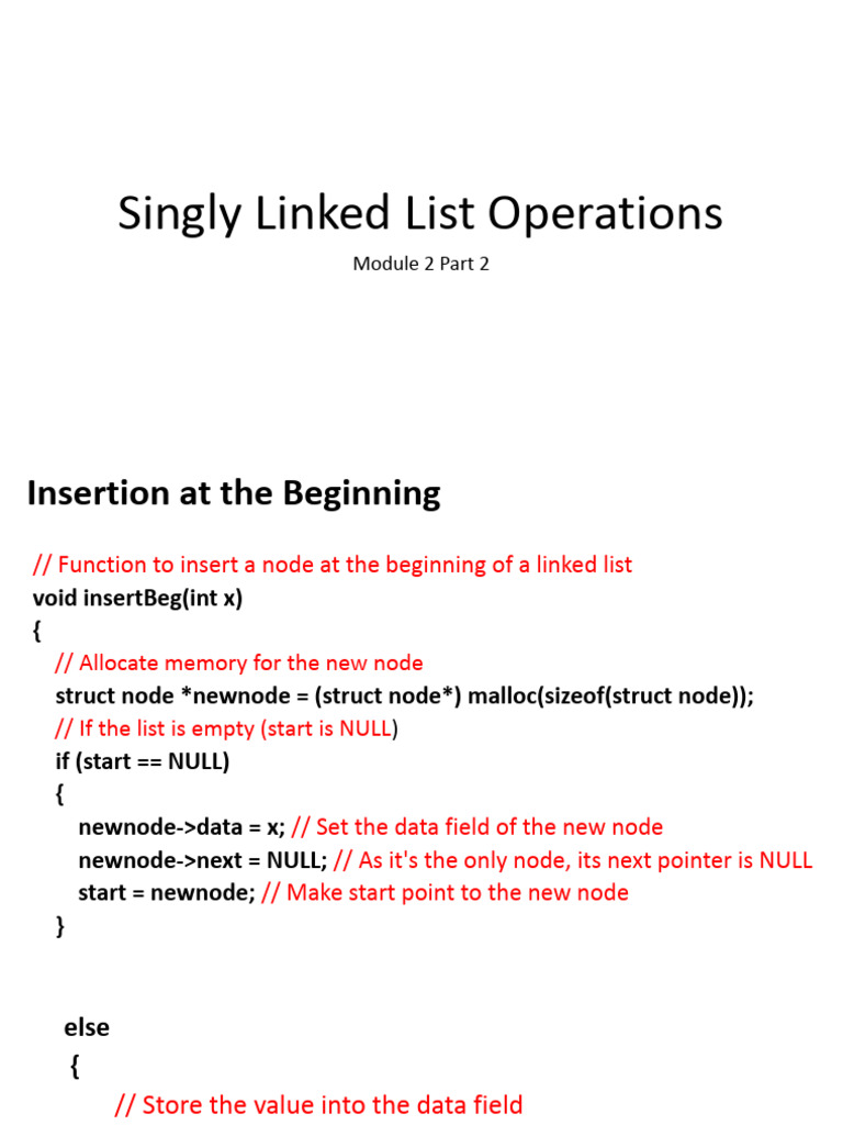 Linked List Operations | PDF | Pointer (Computer Programming) | Computing