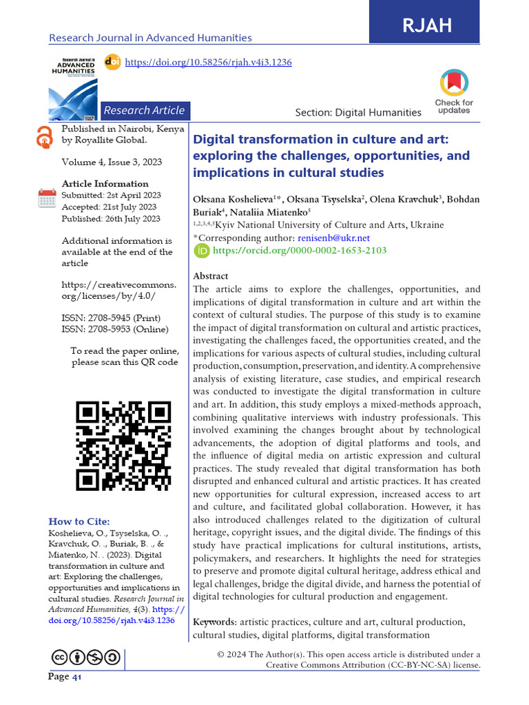 Research Article | PDF | The Arts | Qualitative Research