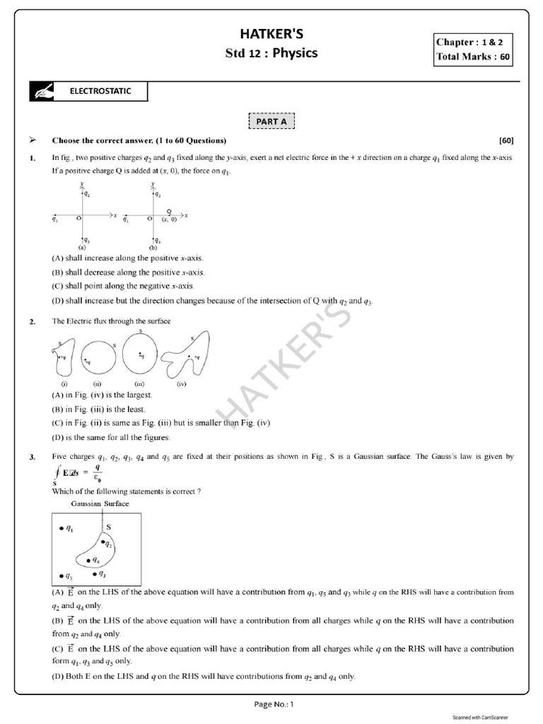 Test Solution Electrostatic | PDF