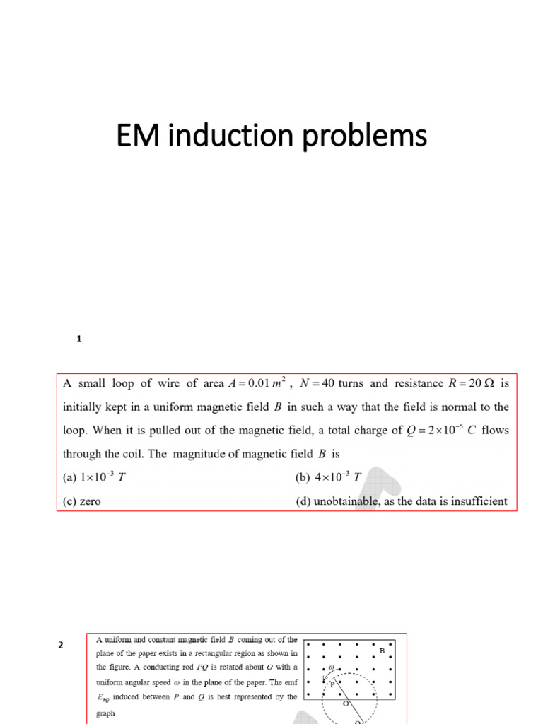 EM Induction Problems | PDF