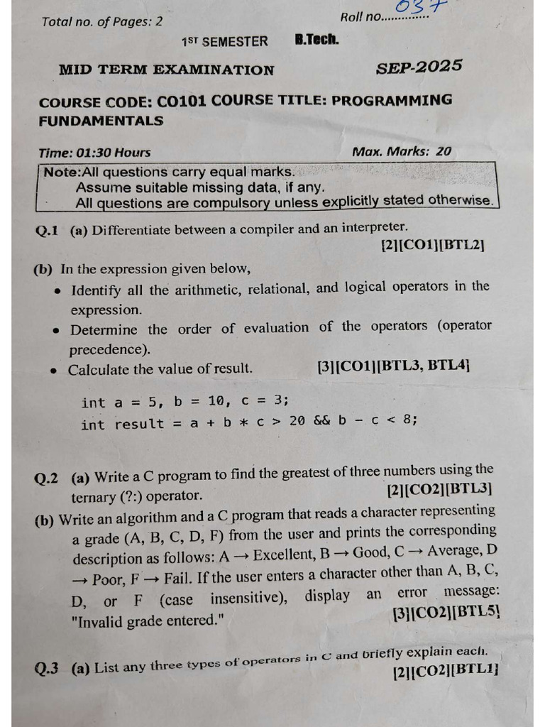 0fb01e5e56705e7e02f2c9c2807e44fc0e84e67aco midsem 2025 | PDF