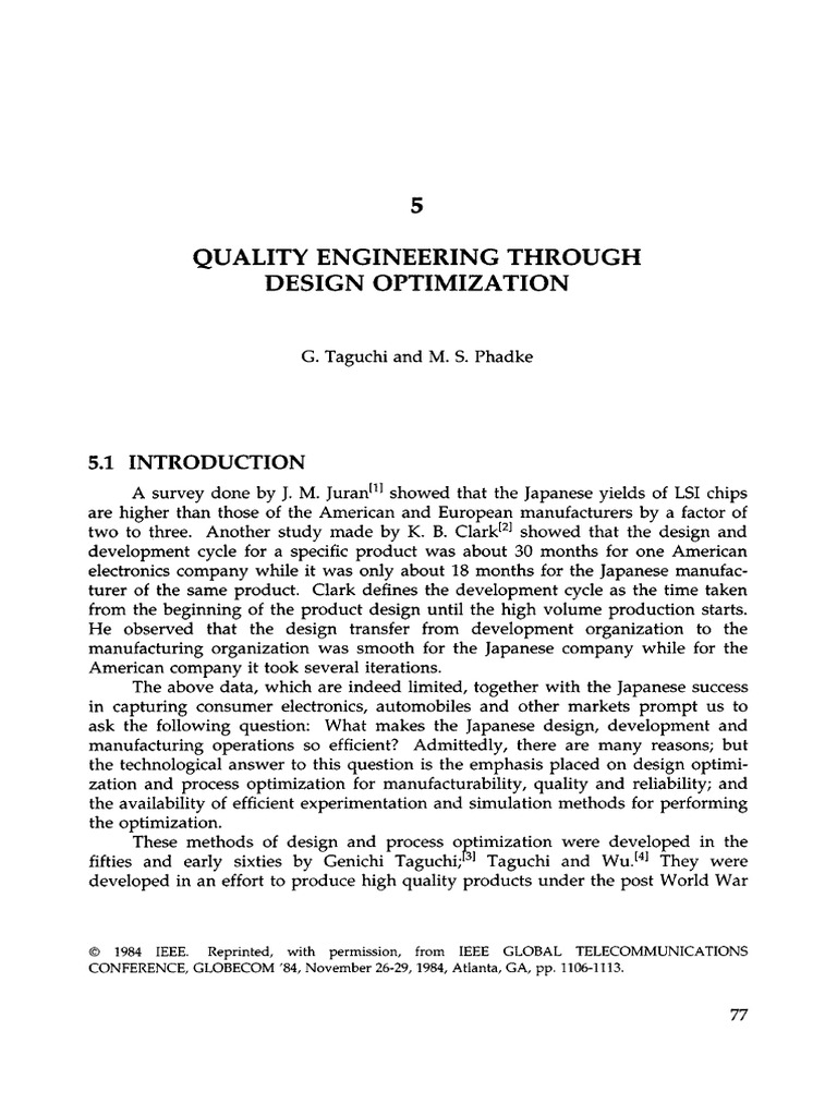 Quality Engineering Through Design Optim | PDF | Mathematical ...