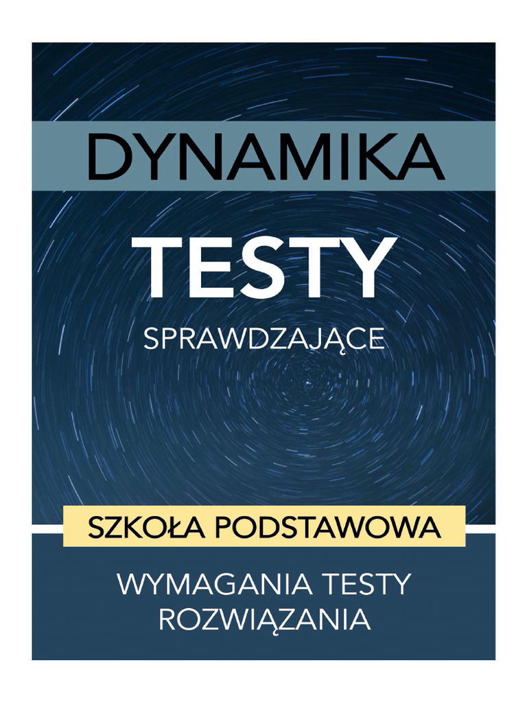 Dynamika Testy Sprawdzajace | PDF