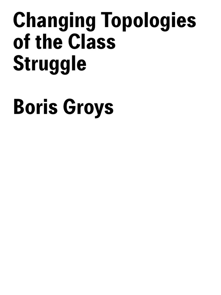 Boris Groys | PDF | Identity Politics | Marxism