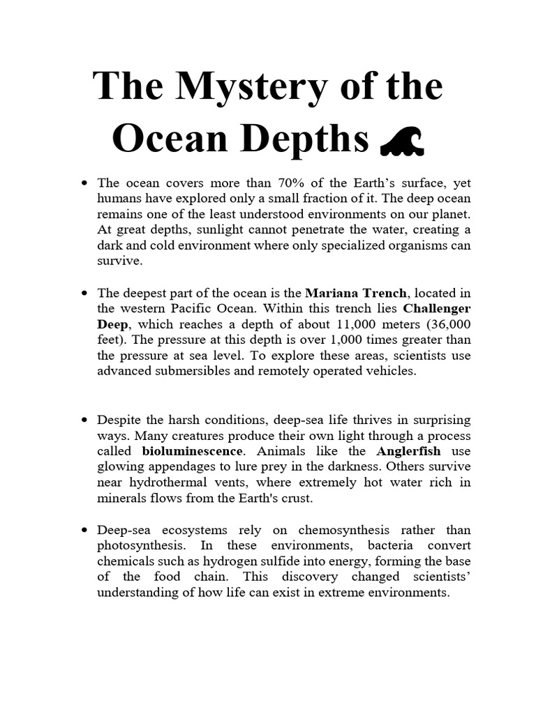 Mystesry of The Ocean | PDF