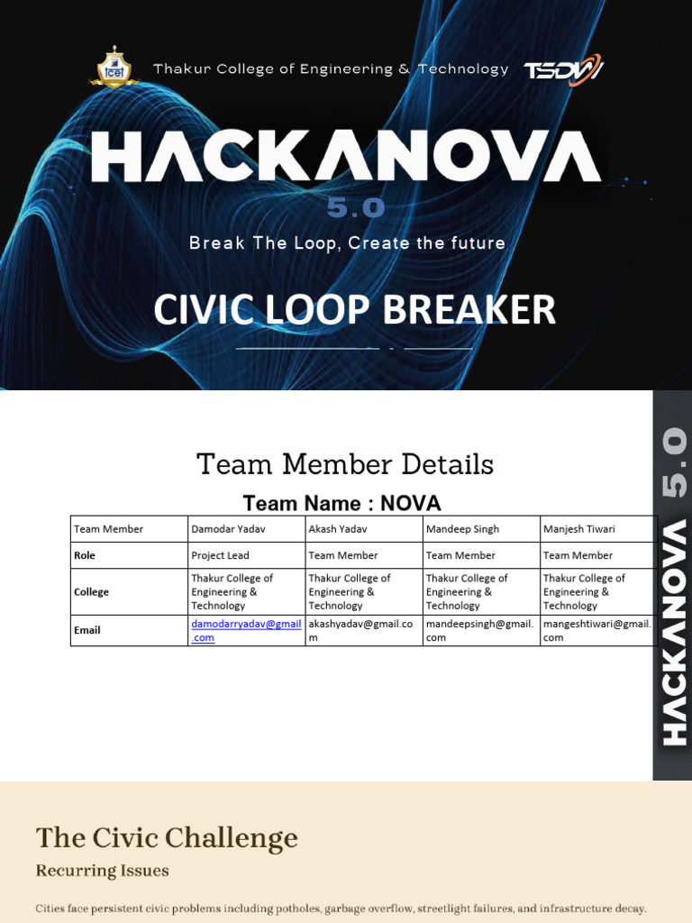 Hackanova 5.0 (Software) Civil Loop Breaker | PDF