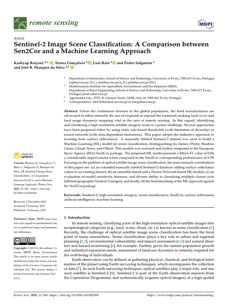 Remotesensing 13 00300 v2 | PDF | Applied Mathematics
